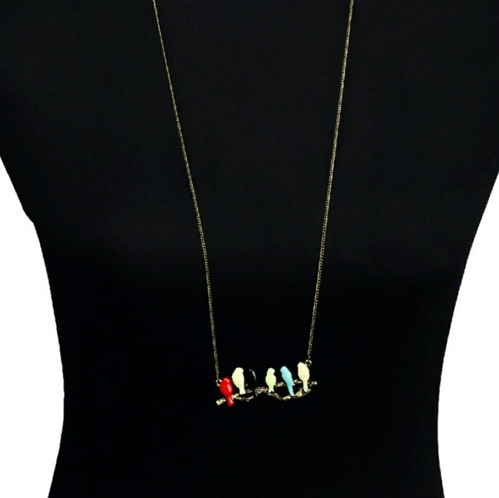 Birds on a branch Necklace
